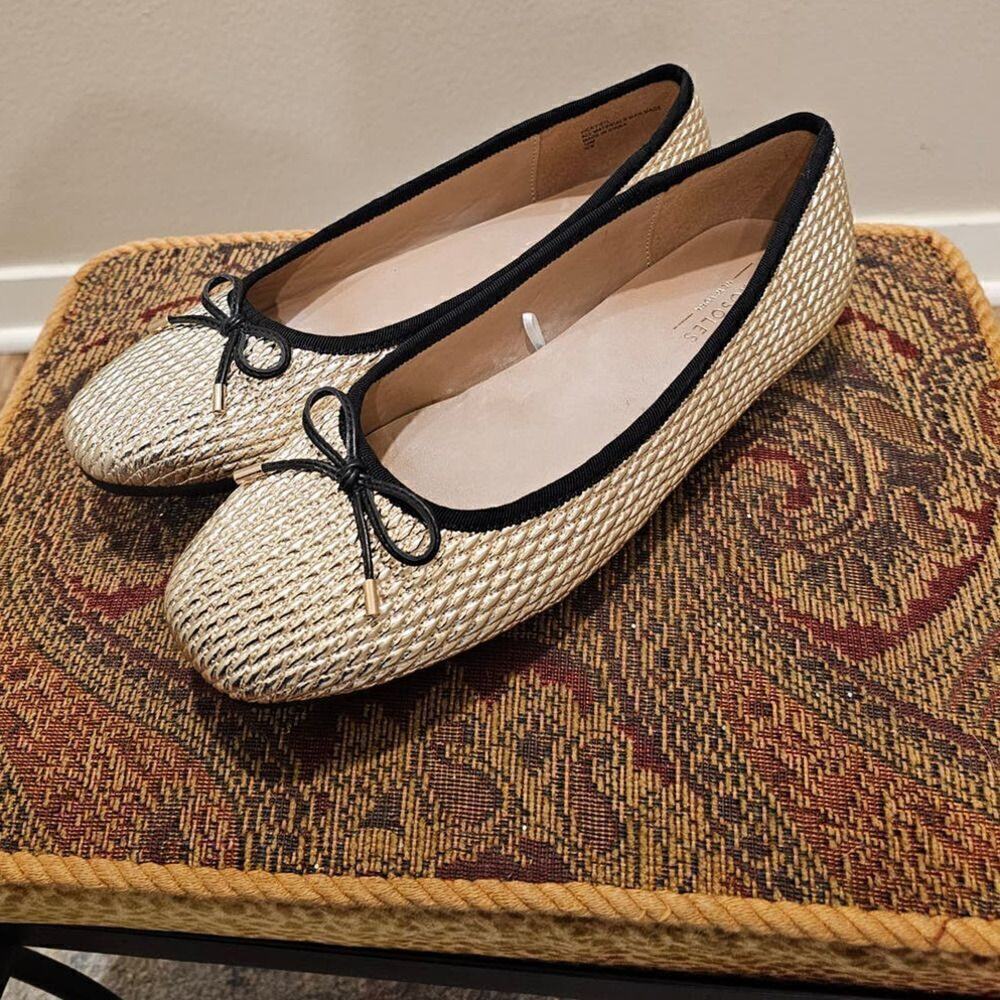 Aerosoles Vicky Gold and Black Flats Size 10
